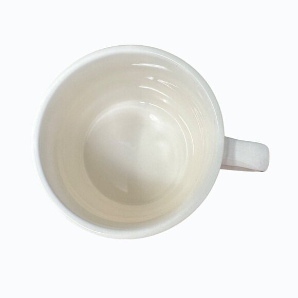 Rae Dunn DRINK Cappuccino Mug Wide Ceramic Large Coffee Cup Magenta LL Gift Whi - Picture 3 of 7